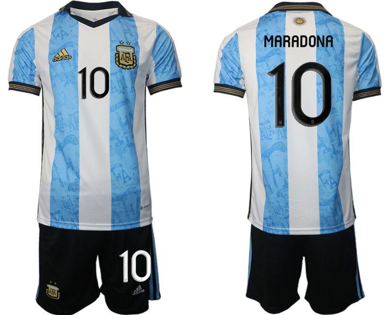 Men 2022 World Cup National Team Argentina home blue #10 Soccer Jersey